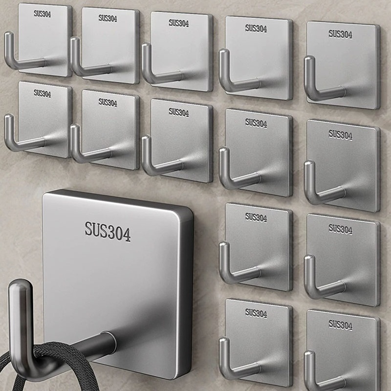Kitchen Appliances Shelves - Robuster Edelstahl-Klebehaken für Handtücher, Selbstklebender Aufhänger