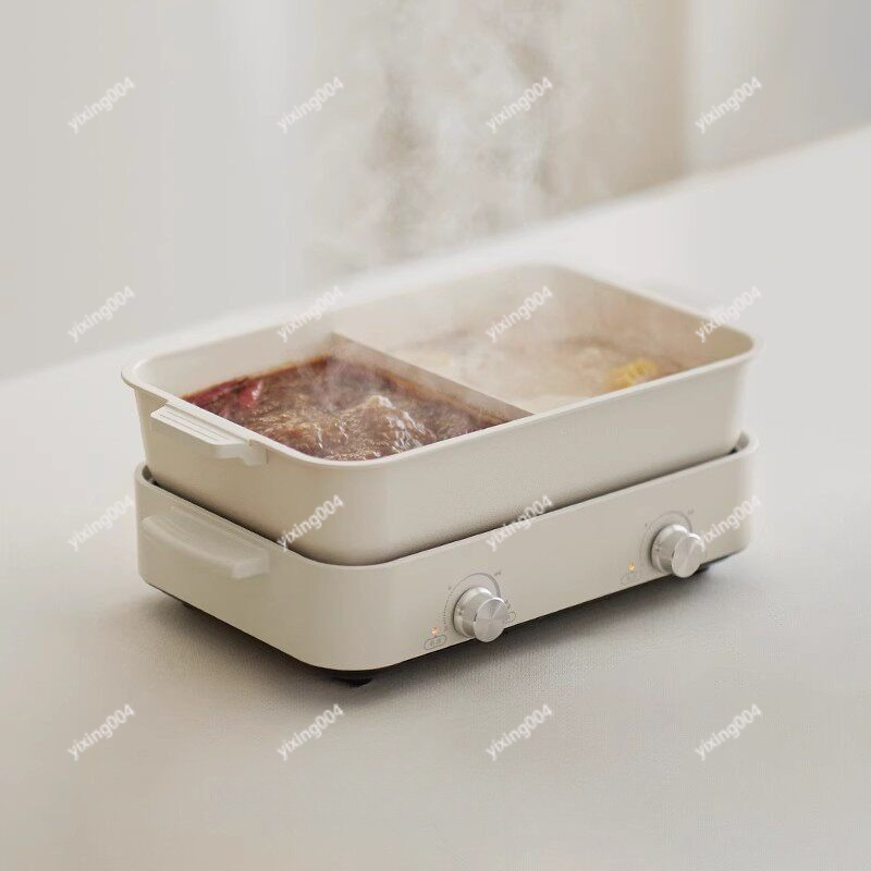 Hot Pot Electric - Abnehmbarer Multifunktions-Elektro-Hotpot & BBQ-Grill Alles-in-Einem