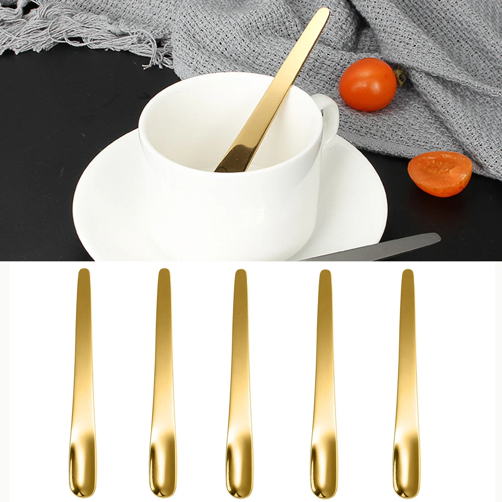 Kitchen Appliances Integrated - 5 Stück Kaffee löffel Edelstahl Flach