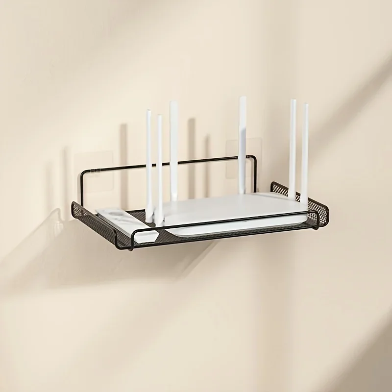 Kitchen Appliances Shelves - Edelstahl-Router-Regal ohne Bohren, WLAN-Wandhalterung, Router-Aufbewahrungsorganizer, Regal