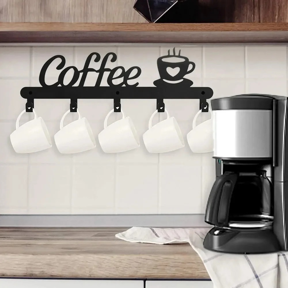 Wandmontierter Metall-Kaffeeta – Kitchen Appliances Shelves Bewertung und Preis