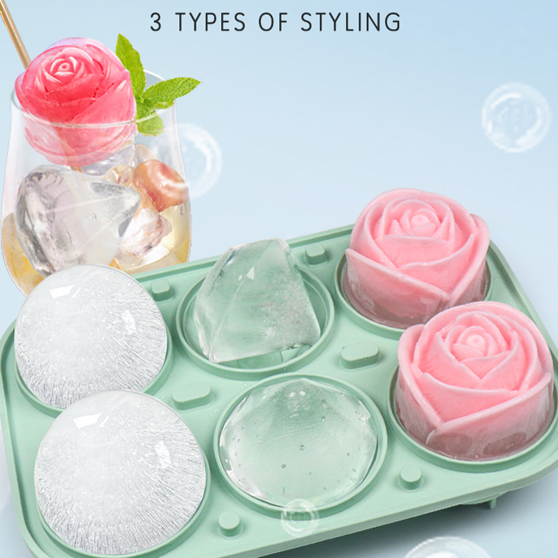 3D Rose Diamant Runde Eiswürfe – Kitchen Appliances Shelves Bewertung und Preis