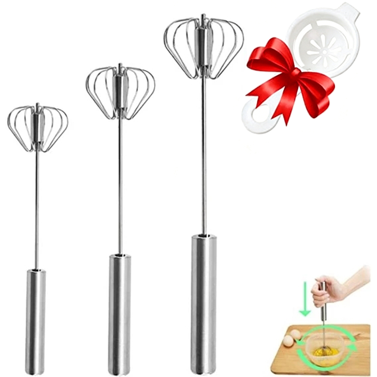 1/3 Stück Edelstahl-Eierschläg – Kitchen Appliances Integrated Bewertung und Preis